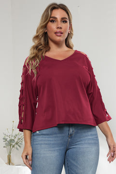 Enchanted Love Dreamy Cutout Sleeve Top: Romantic Elegance 🌹