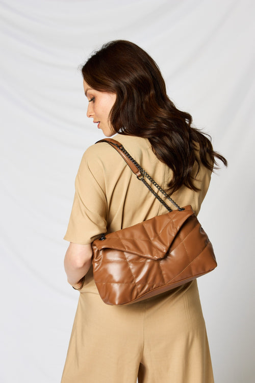 The Ethical Elegance: Faux Leather Chain Handbag