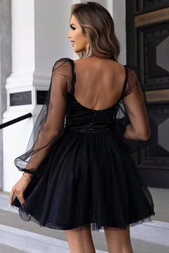 Sophisticated Sweetheart Neck Mini Dress