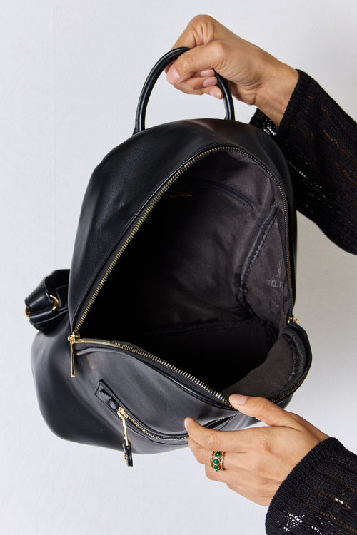 David Jones Classic PU Leather Backpack: A Noble Adornment