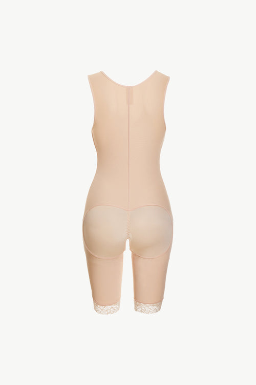 Elegant Lace Trim Zipper Shapewear for All