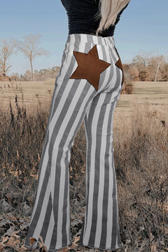 Get Noticed in Stripe Star Flare Jeans!