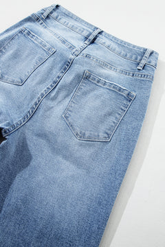 Comfy Distressed High Rise Jeans: Playful Denim