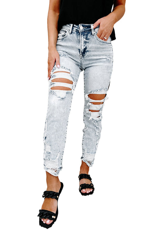 Pamela Danielle (Dannelle) Vintage Washed Heavy Destroyed Skinny Jeans
