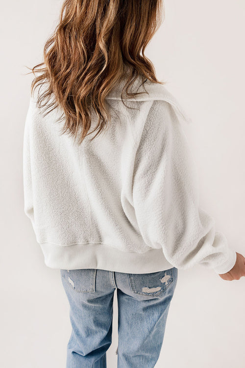 Cosy & Chic White Button Fleece Jacket 🤍