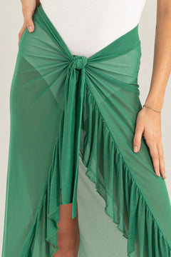 Dreamy Ruffle Trim Beach Cover Up Skirt