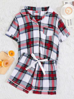 Charming Plaid Magic Cozy Shorts & Tee