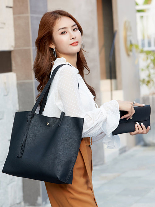 Tassel Zip Shoulder Tote: Where Style Meets Functionality