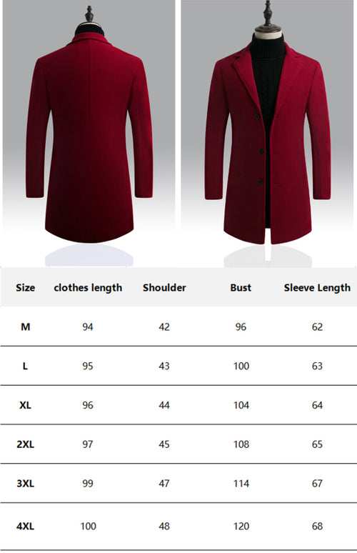 Unrivalled Woolen Elegance: Men's Autumn Coat