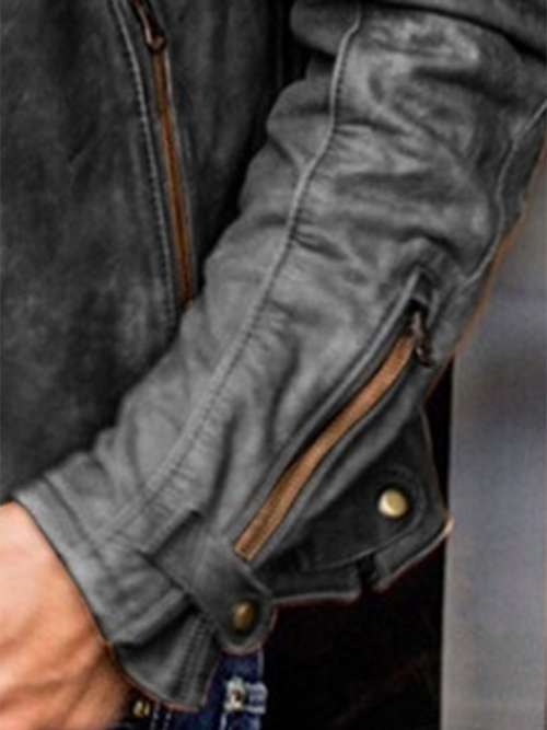 Punk PU Leather Jacket: Rebel Style Essential