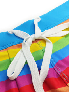 Stand Out: Rainbow Slit Boxer Swim Shorts