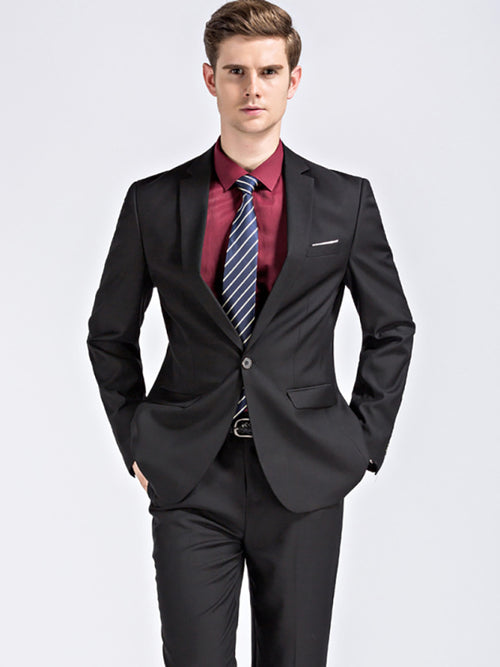 Sophisticated Men's Slim Fit Business Suit