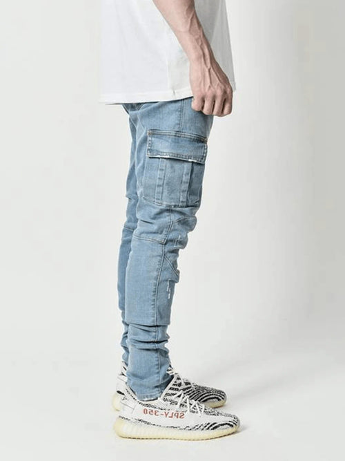 Men's Side Pocket Skinny Jeans: Modern Elegance