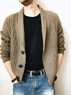 Dapper Men's Business Knit Cardigan: Timeless Sophistication