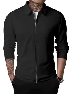 Classic Waffle Zip Jacket for Men