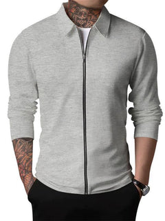 Classic Waffle Zip Jacket for Men