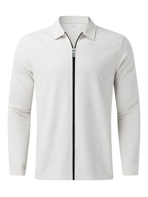 Classic Waffle Zip Jacket for Men