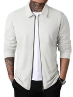 Classic Waffle Zip Jacket for Men