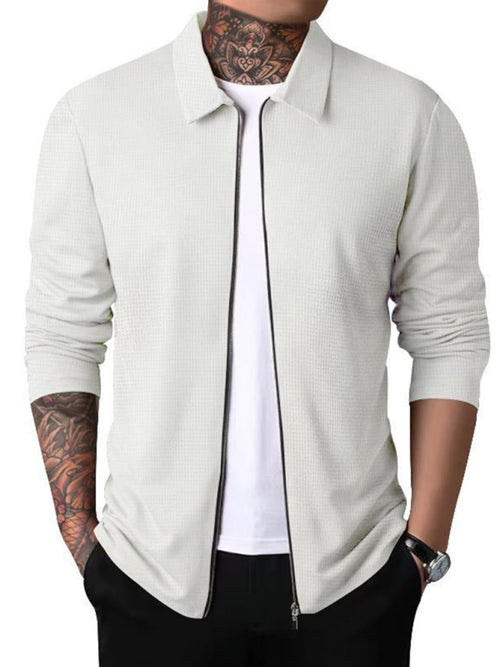 Classic Waffle Zip Jacket for Men
