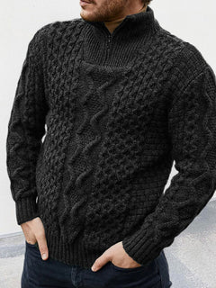 Timeless elegance: Dapper Cable Knit Sweater.