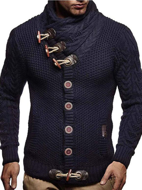 Timeless elegance: Luxe Turtleneck Button Sweater