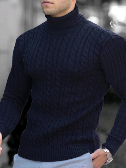 The Noble Turtleneck: Timeless elegance in knit.