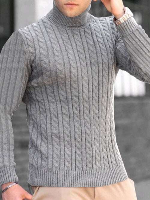 The Noble Turtleneck: Timeless elegance in knit.