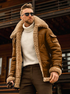 Untamed Explorer's Rugged Fur Wilderness Jacket