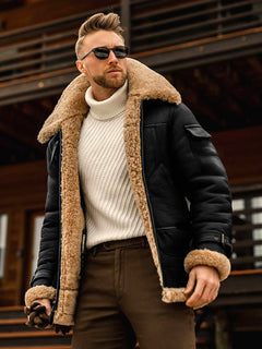 Untamed Explorer's Rugged Fur Wilderness Jacket