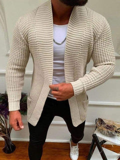 Charming Chilly Days: Dapper Knitted Cardigan for Gents