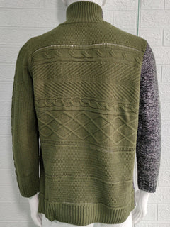 Dapper Dreams: Enchanting High-Neck Knit Sweater for Gentlemen