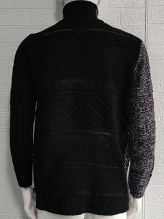 Dapper Dreams: Enchanting High-Neck Knit Sweater for Gentlemen