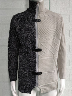 Dapper Dreams: Enchanting High-Neck Knit Sweater for Gentlemen