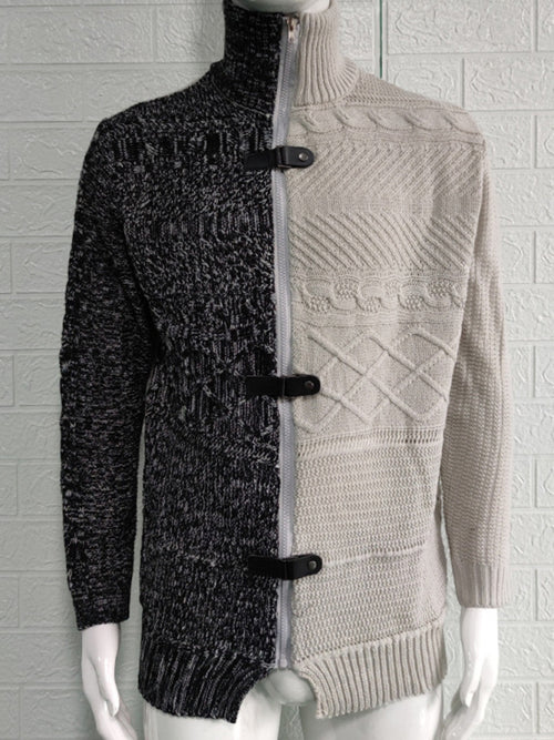 Boldly Stylish High-Necked Knit: Modern Elegance