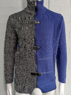 Dapper Dreams: Enchanting High-Neck Knit Sweater for Gentlemen