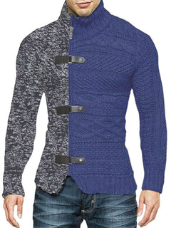 Dapper Dreams: Enchanting High-Neck Knit Sweater for Gentlemen