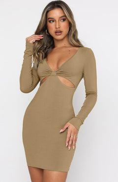 Sleek & Chic Deep V-Neck Party Dress