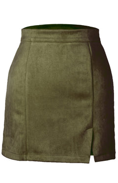 Chic Suede A-Line Half Skirt: Your Style Elevator!