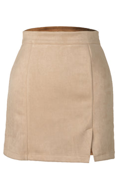 Chic Suede A-Line Half Skirt: Your Style Elevator!