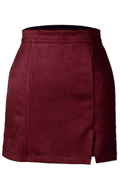 Chic Suede A-Line Half Skirt: Your Style Elevator!