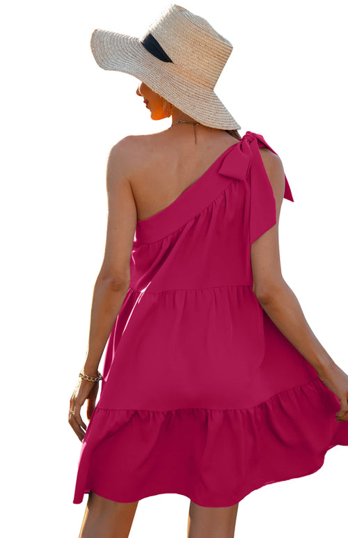 Elegant Off-Shoulder Ruffle Dress | SS Collection