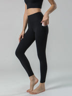 High Waist Yoga Ninth Pants with Pockets