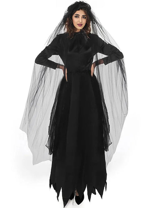 Vampire Bride Grim Reaper Costume: Mystical Elegance