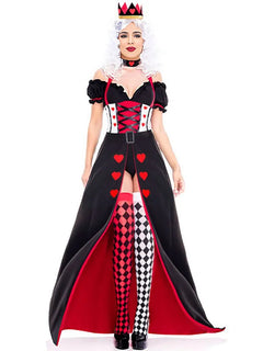 Regal Queen of Hearts Ball Gown Costume