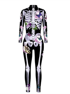 Spooky Chic: Luxe 3D Halloween Jumpsuit