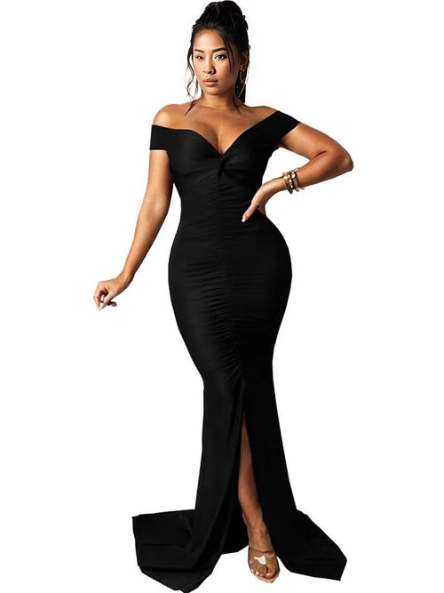 Goddess Glamour V Neck Bodycon Dress 🌟