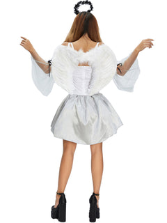 Winged Black Angel Costume: Elegance Personified 🦇