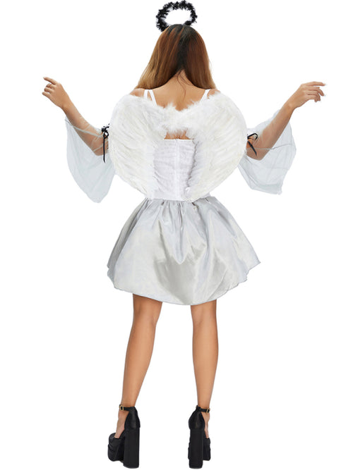 Winged Black Angel Costume: Elegance Personified 🦇