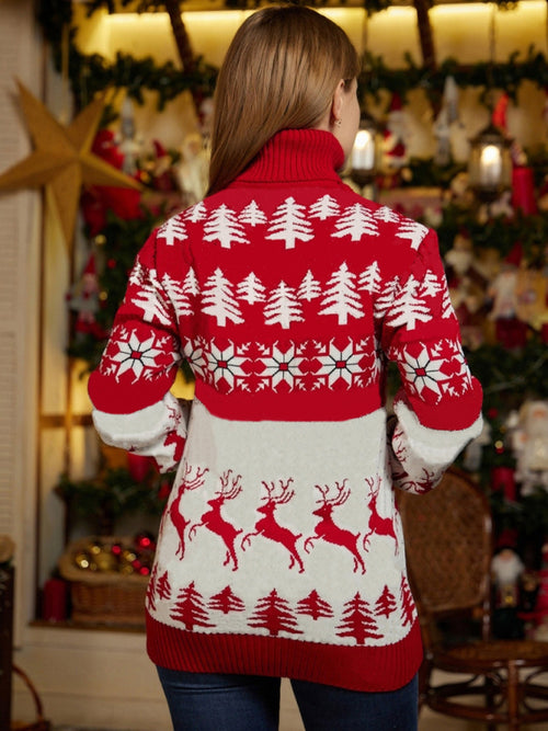 Enchanted Joyful Christmas Turtleneck Sweater