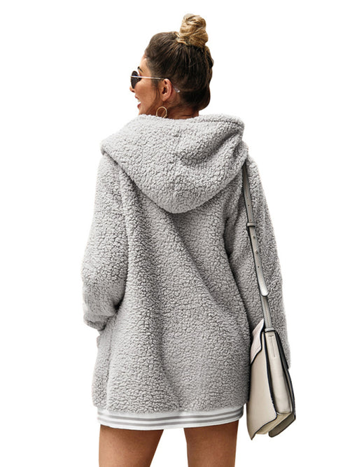 Charming Hooded Woolen Coat for Effortless Autumn Elegance